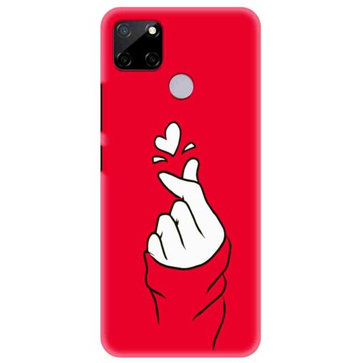 Realme C12 Mobile Cover BTS Red Hand