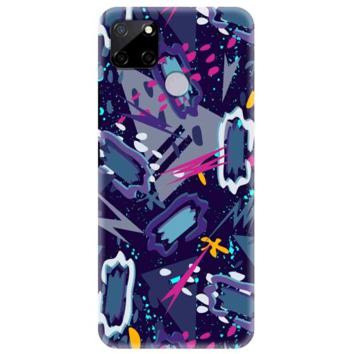 Realme C12 Mobile Cover Blue Abstract