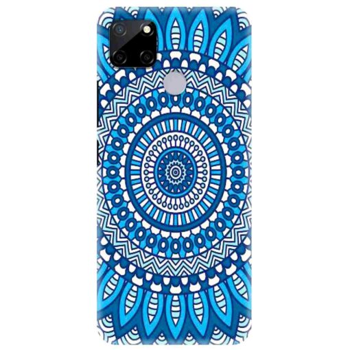 Realme C12 Mobile Cover Blue Mandala Art