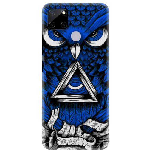 Realme C12 Mobile Cover Blue Owl