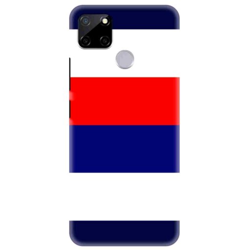 Realme C12 Mobile Cover Blue Red Horizontal Line