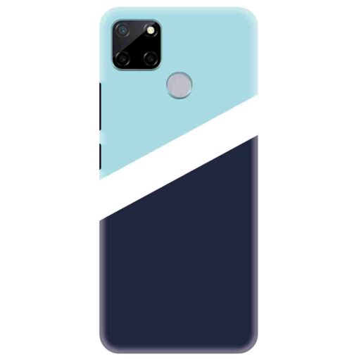 Realme C12 Mobile Cover Blue Slanting Designer