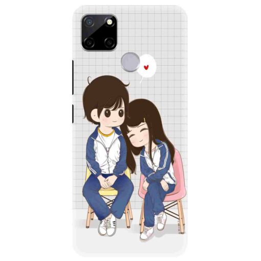 Realme C12 Mobile Cover Romantic Friends Back Cover