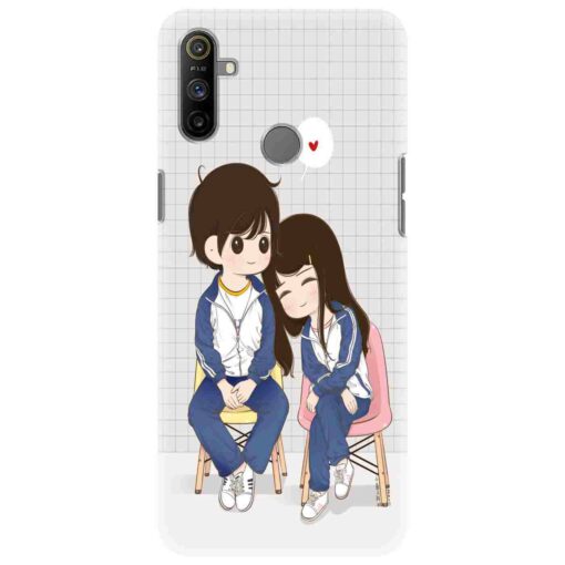 Realme Narzo 10A Mobile Cover Romantic Friends Back Cover