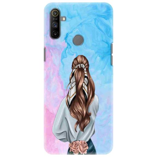 Realme Narzo 10A Mobile Cover Stylish Girl 3D