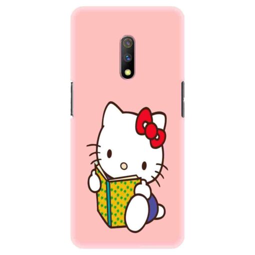 Realme X Mobile Cover Studying Cute Kitty