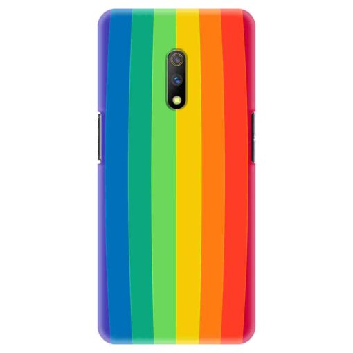 Realme X Mobile Cover Vertical Rainbow