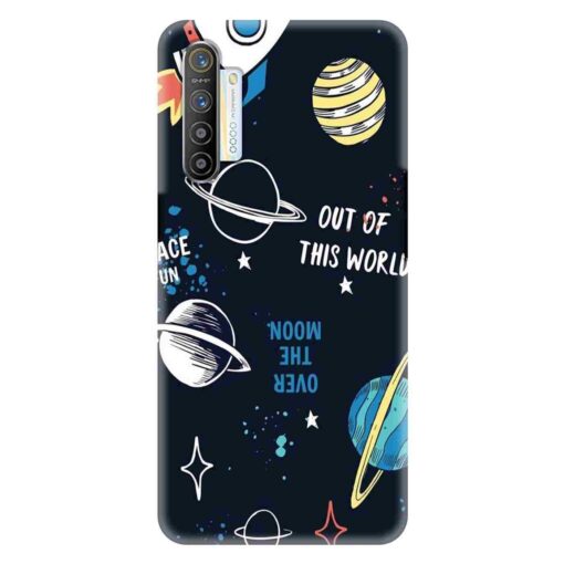 Realme X2 Mobile Cover Space Fun Doodle