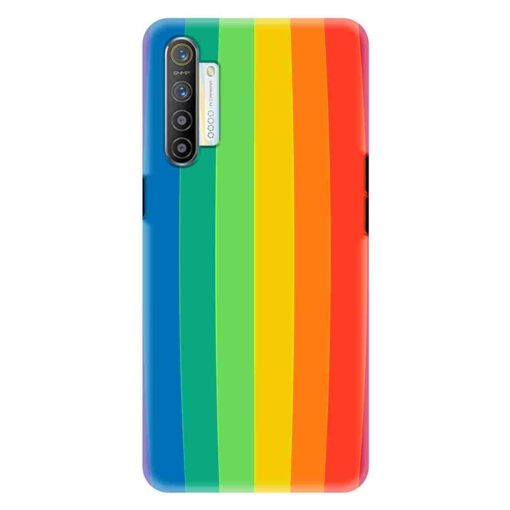 Realme X2 Mobile Cover Vertical Rainbow