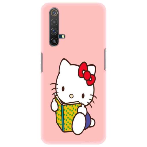 Realme X50 5G Mobile Cover Studying Cute Kitty