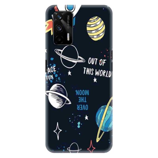 Realme X7 Max Mobile Cover Space Fun Doodle