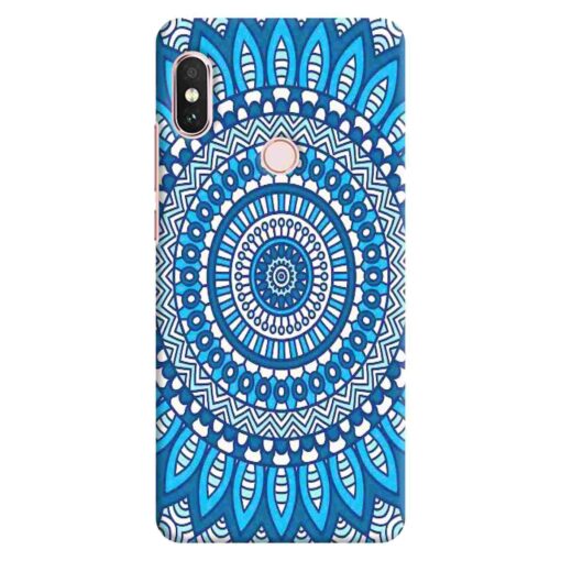 Redmi Note 5 Pro Mobile Cover Blue Mandala Art