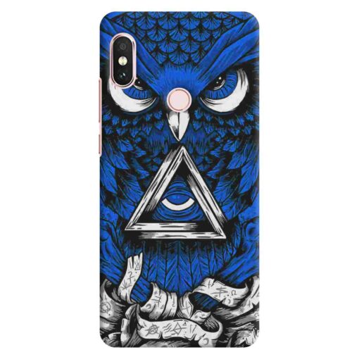 Redmi Note 5 Pro Mobile Cover Blue Owl