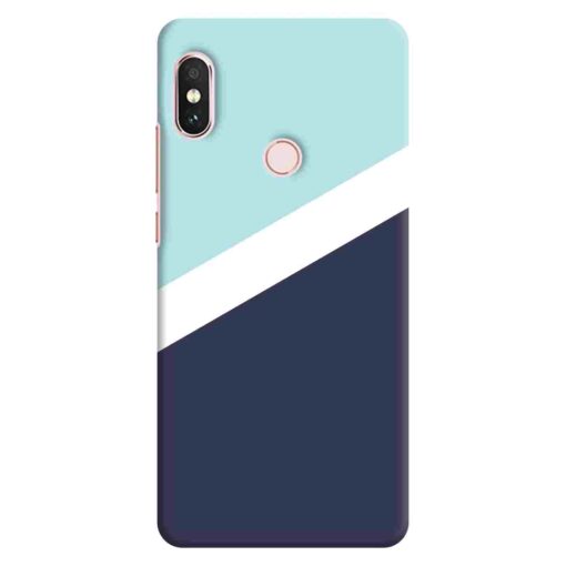 Redmi Note 5 Pro Mobile Cover Blue Slanting Designer