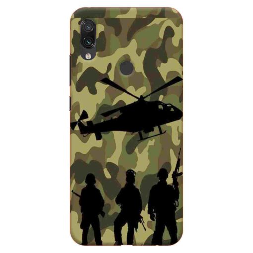 Redmi Note 7 Mobile Cover Army Design Mobile Cover