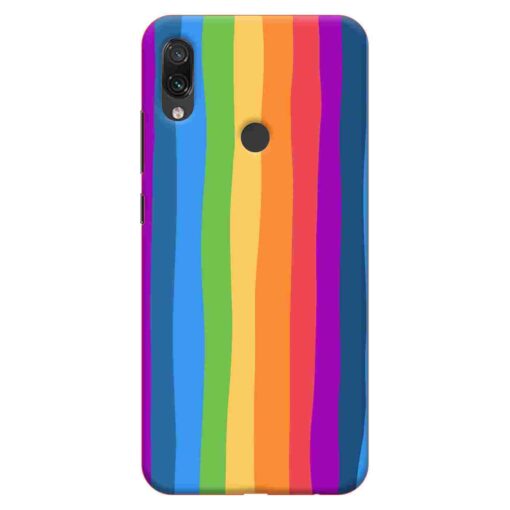 Redmi Note 7 Mobile Cover Colorful Dark Shade Rainbow