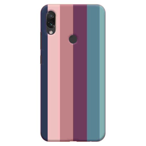 Redmi Note 7 Mobile Cover Dark Shade Straight Rainbow