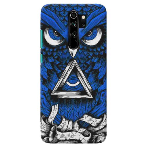 Redmi Note 8 Pro Mobile Cover Blue Owl