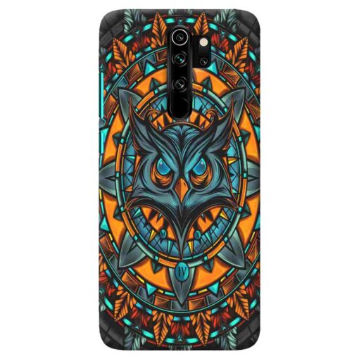 Redmi Note 8 Pro Mobile Cover Orange Amighty Owl