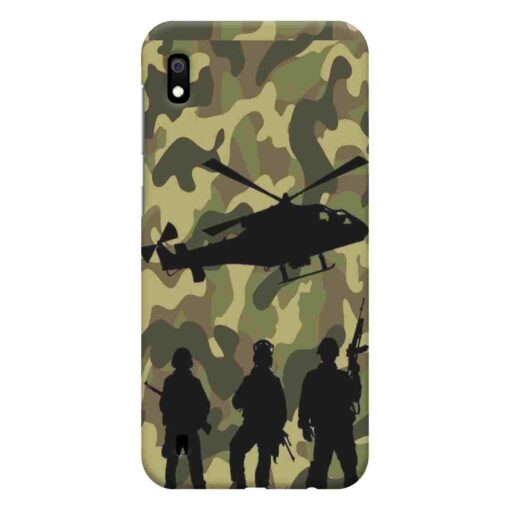Samsung A10 Mobile Cover Army Design Mobile Cover
