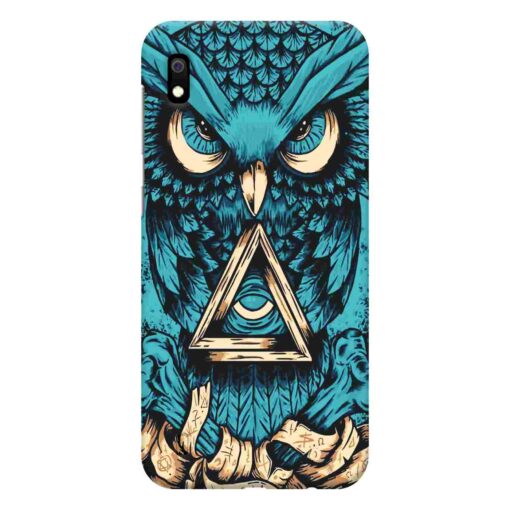 Samsung A10 Mobile Cover Blue Almighty Owl