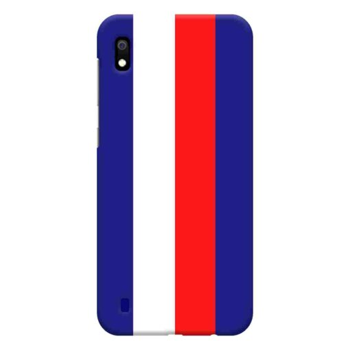 Samsung A10 Mobile Cover Blue Red Straight Line