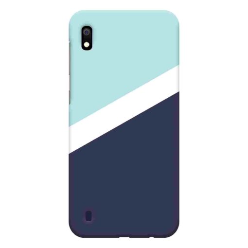 Samsung A10 Mobile Cover Blue Slanting Designer