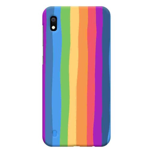Samsung A10 Mobile Cover Colorful Dark Shade Rainbow