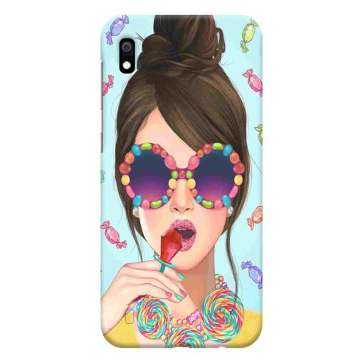 Samsung A10 Mobile Cover Girl With Lollipop