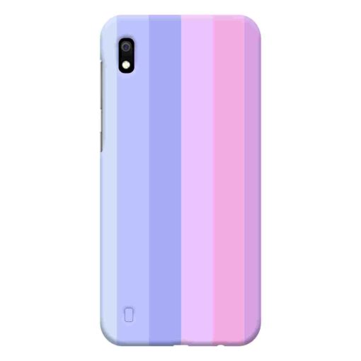 Samsung A10 Mobile Cover Light Shade Straight Rainbow