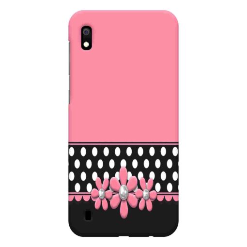 Samsung A10 Mobile Cover Pink black Floral