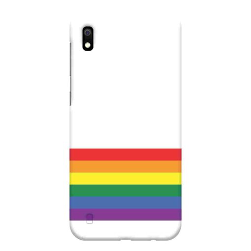 Samsung A10 Mobile Cover Rainbow Stripes Back Cover