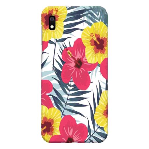 Samsung A10 Mobile Cover Red Yellow Floral FLOB