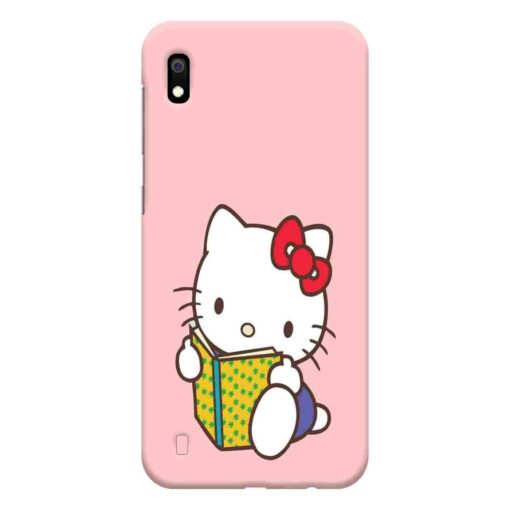 Samsung A10 Mobile Cover Studying Cute Kitty