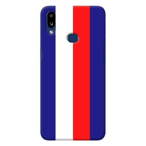 Samsung A10s Mobile Cover Blue Red Straight Line