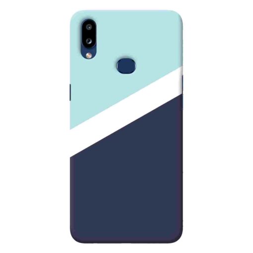 Samsung A10s Mobile Cover Blue Slanting Designer