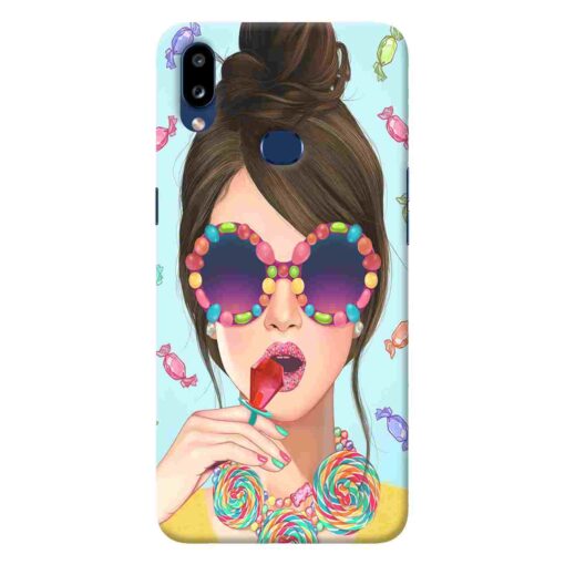 Samsung A10s Mobile Cover Girl With Lollipop