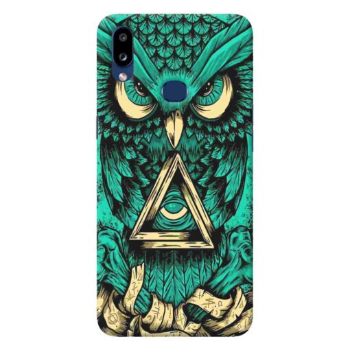 Samsung A10s Mobile Cover Green Almighty Owl