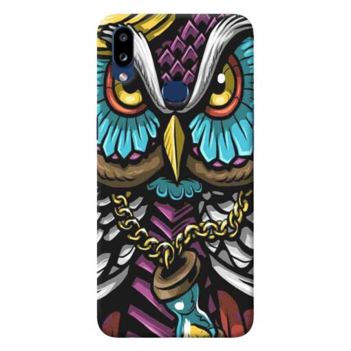 Samsung A10s Mobile Cover Multicolor Owl With Chain