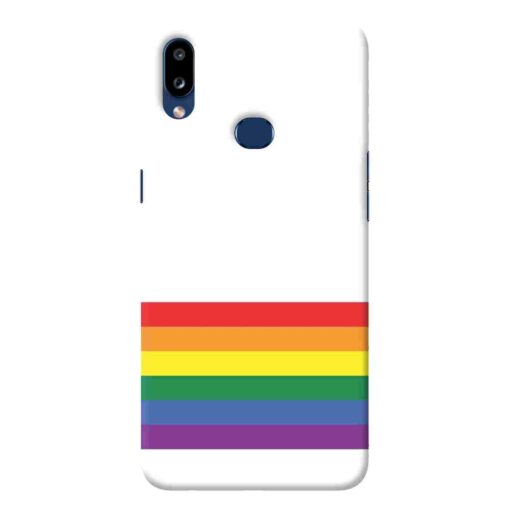 Samsung A10s Mobile Cover Rainbow Stripes Back Cover