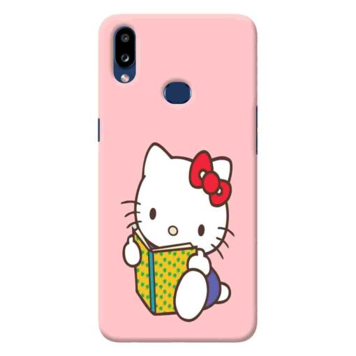 Samsung A10s Mobile Cover Studying Cute Kitty