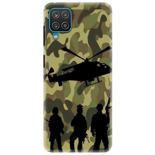 Samsung A12 Mobile Cover Army Design Mobile Cover