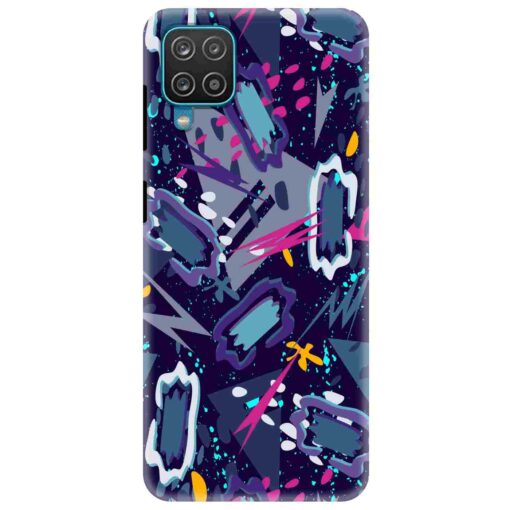 Samsung A12 Mobile Cover Blue Abstract
