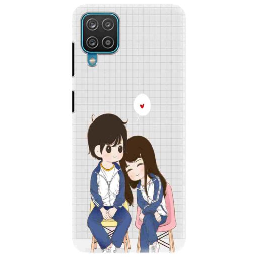 Samsung A12 Mobile Cover Cute Couple