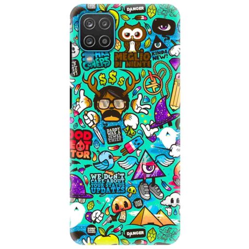 Samsung A12 Mobile Cover Ghost Doodle