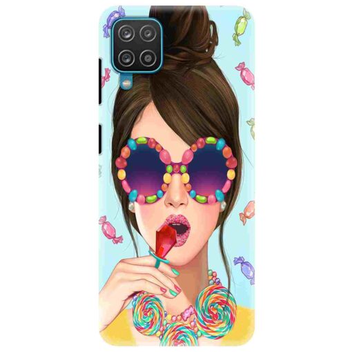 Samsung A12 Mobile Cover Girl With Lollipop
