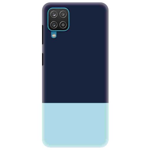 Samsung A12 Mobile Cover Light Blue and Prussian Formal