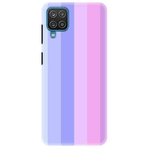 Samsung A12 Mobile Cover Light Shade Straight Rainbow
