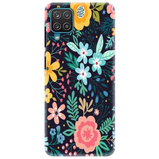 Samsung A12 Mobile Cover Multicolor Design Floral FLOA