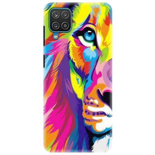 Samsung A12 Mobile Cover Multicolor Lion